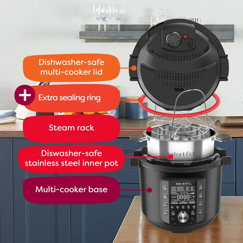 10-in-1 Smart Pressure Cooker ¨C Slow Cook. Steam. Saut¨¦. Yogurt. Sous Vide & More + Recipe App (800+ Options)