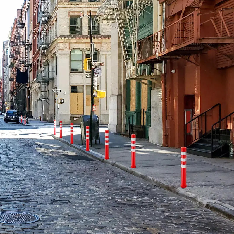 10-Pack High-Visibility Traffic Delineator Posts for Construction Zones &amp; Event Safety
