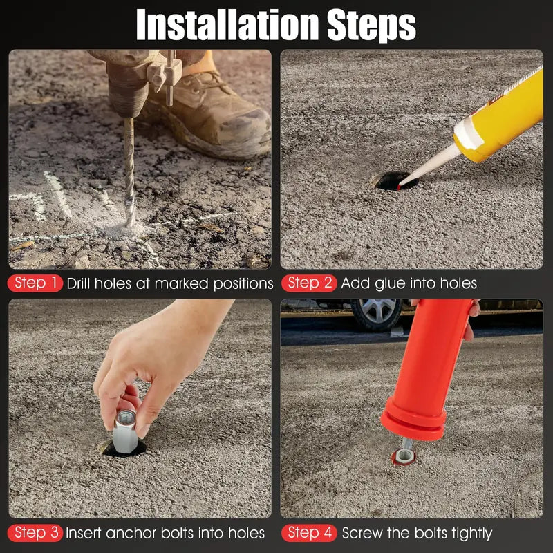 10-Pack High-Visibility Traffic Delineator Posts for Construction Zones &amp; Event Safety