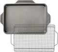 10-Piece Nonstick Bakeware Set ¨C Oven-Safe to 450¡ãF. Includes Sheets. Pans. Rack. and More
