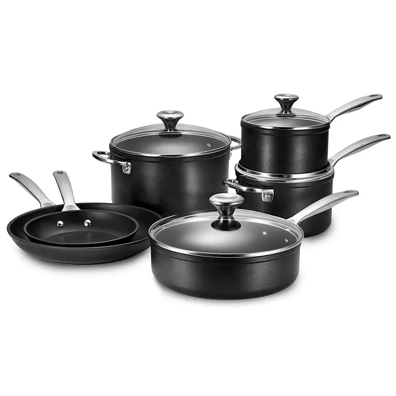 10-Piece Nonstick Cookware Set ¨C Professional-Grade Toughened Surface. Oven-Safe