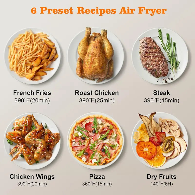 10-Quart Dual Basket Air Fryer with Viewing Window ¨C 10-in-1 Touchscreen System with SyncCook Technology and Liner Set