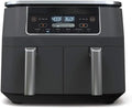 10-Quart Dual-Zone Air Fryer with Two Independent Baskets ¨C 6-in-1 Smart Cooking Functions Including Roast. Broil. and Dehydrate