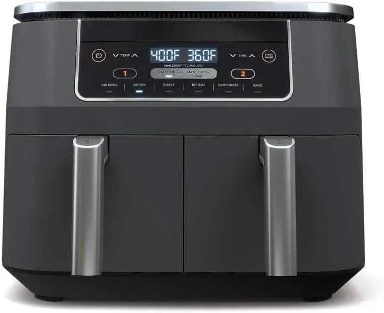 10-Quart Dual-Zone Air Fryer with Two Independent Baskets ¨C 6-in-1 Smart Cooking Functions Including Roast. Broil. and Dehydrate