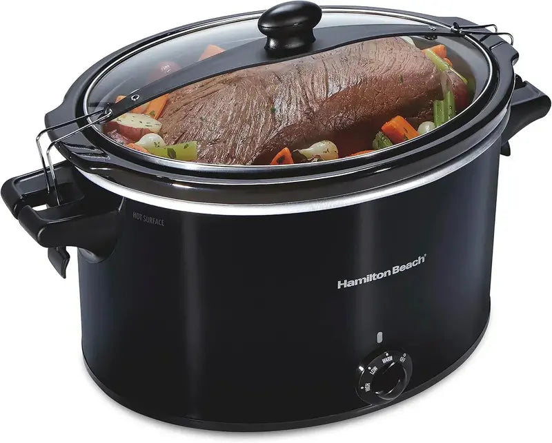 10-Quart Portable Slow Cooker ¨C Heavy-Duty 'Stay or Go' Design with Secure Lid Lock