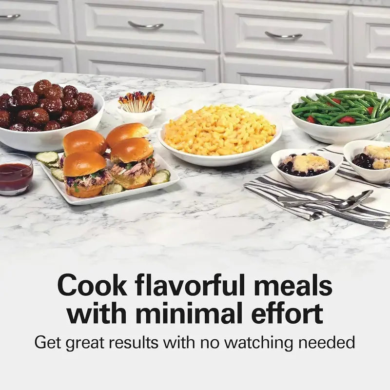 10-Quart Portable Slow Cooker ¨C Heavy-Duty 'Stay or Go' Design with Secure Lid Lock