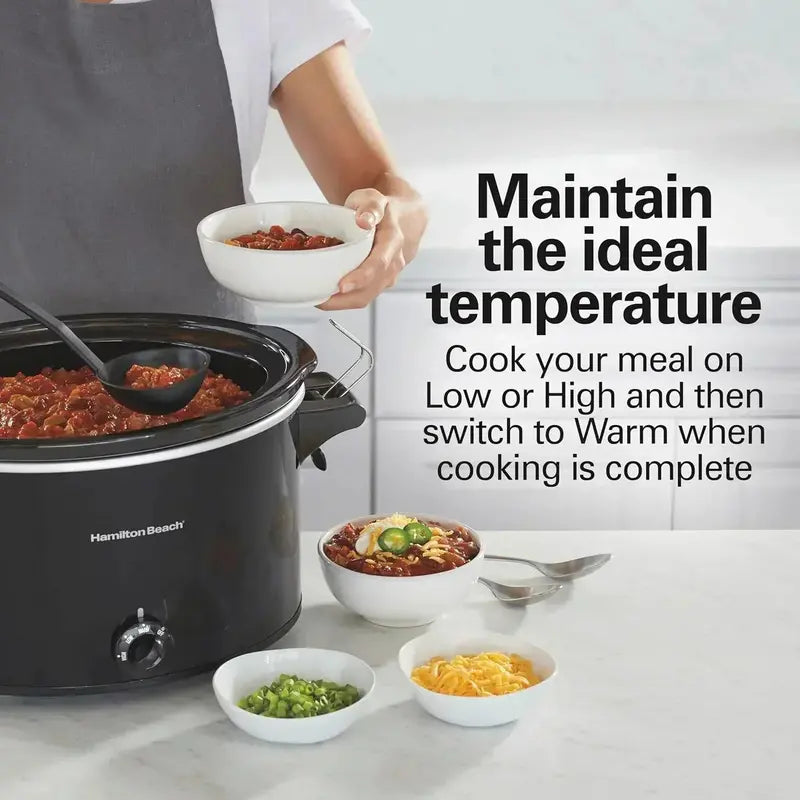 10-Quart Portable Slow Cooker ¨C Heavy-Duty 'Stay or Go' Design with Secure Lid Lock