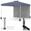 10 x 10 Foot Portable Canopy Tent ¨C Includes One Sidewall & Wheeled Storage Bag