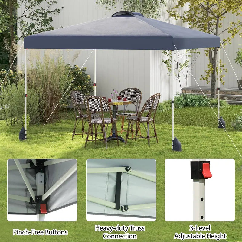 10 x 10 Foot Portable Canopy Tent ¨C Includes One Sidewall & Wheeled Storage Bag