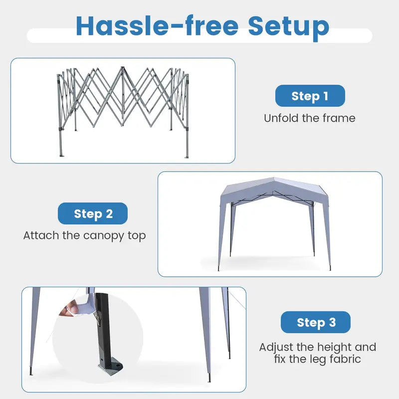 10′ x 10′ Heavy-Duty Pop-Up Gazebo ¨C Elevated Canopy Shelter with Easy Setup