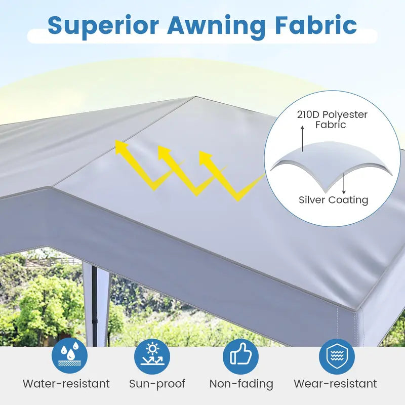 10′ x 10′ Heavy-Duty Pop-Up Gazebo ¨C Elevated Canopy Shelter with Easy Setup