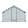 10′ x 10′ Heavy-Duty Walk-In Metal Chicken Coop ¨C Weatherproof Poultry Enclosure for Backyard Farms. Rabbits. Cats. or Small Dogs