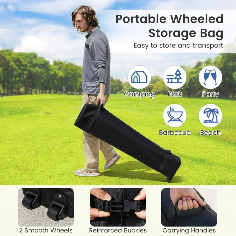 10¡ä x 10¡ä Instant-Setup Canopy Tent with Rolling Carry Bag for Easy Transport