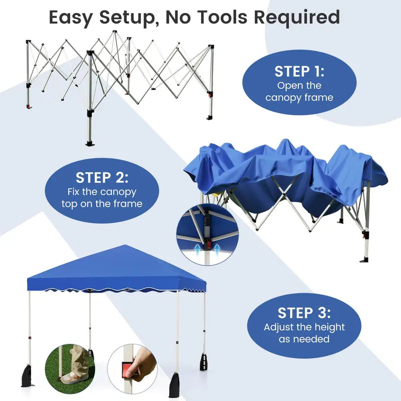 10¡ä x 10¡ä Instant-Setup Canopy Tent with Rolling Carry Bag for Easy Transport