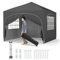 10¡ä x 10¡ä Pop-Up Canopy Tent with Four Zippered. Removable Sidewalls
