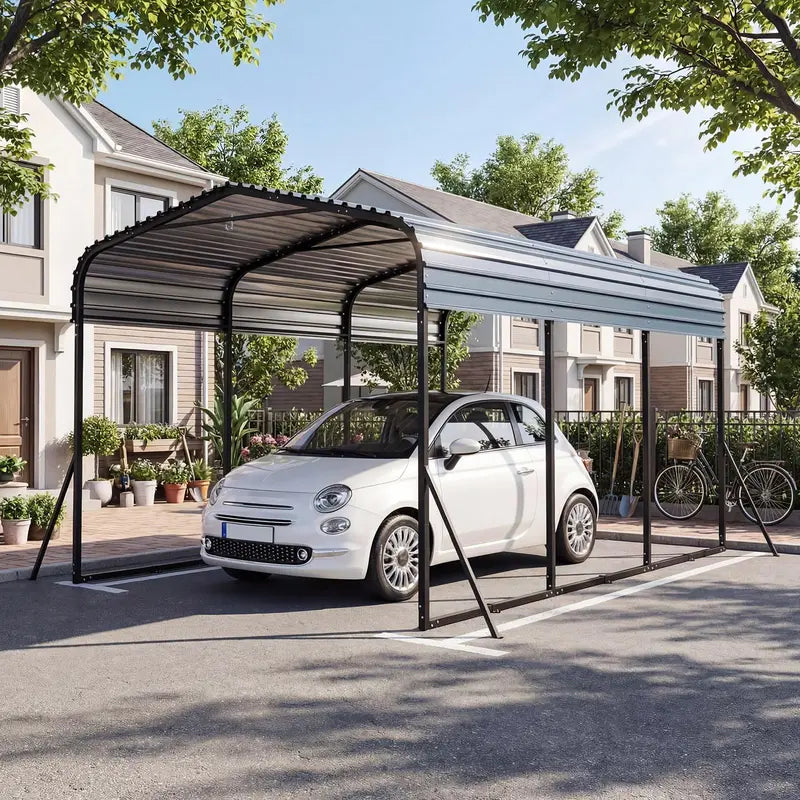 10¡ä x 14.5¡ä Heavy-Duty Galvanized Steel Carport Shelter for Outdoor Vehicle Protection