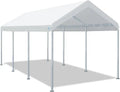 10¡ä x 20¡ä Adjustable Height Carport ¨C Heavy-Duty Portable Canopy for Vehicles. Boats. or Events (9.5¨C11 ft height. Beige)