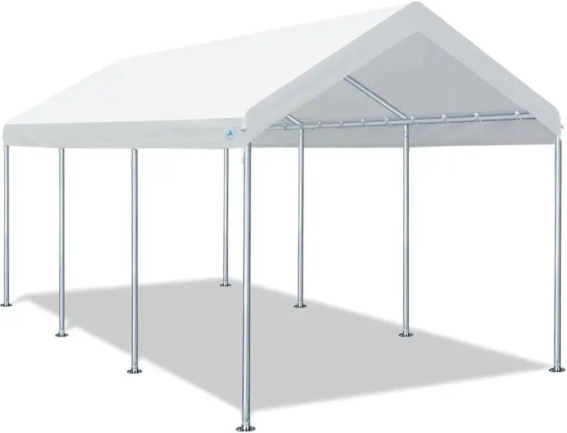 10¡ä x 20¡ä Adjustable Height Carport ¨C Heavy-Duty Portable Canopy for Vehicles. Boats. or Events (9.5¨C11 ft height. Beige)
