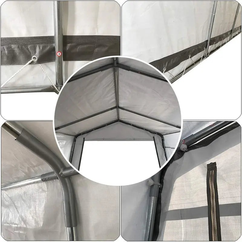 10 x 20 ft Heavy-Duty Portable Carport ¨C Waterproof UV-Treated Instant Shelter with Sidewalls