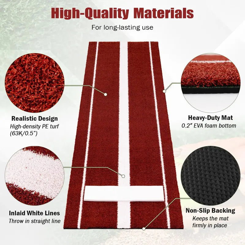 10¡ä x 3¡ä Indoor/Outdoor Softball Pitching Practice Mat