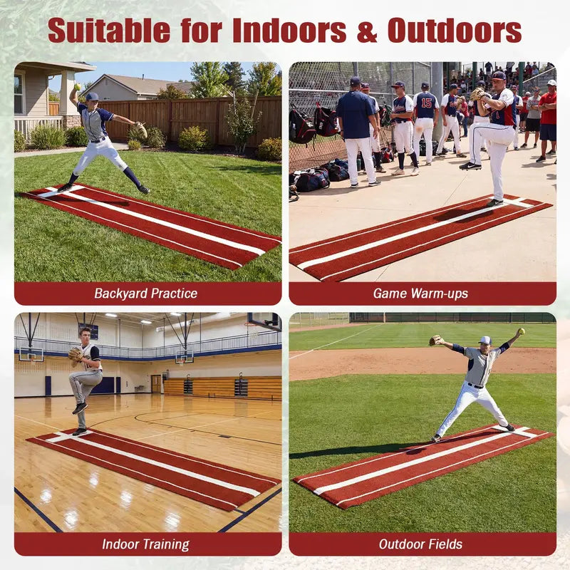 10¡ä x 3¡ä Indoor/Outdoor Softball Pitching Practice Mat