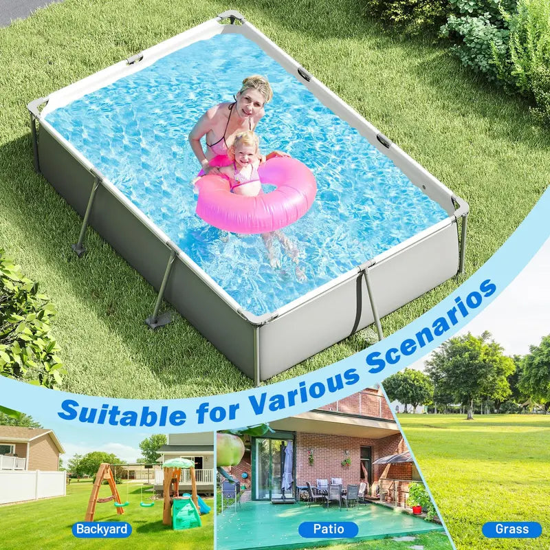 10′ x 6.8′ Rectangular Metal-Frame Above-Ground Swimming Pool