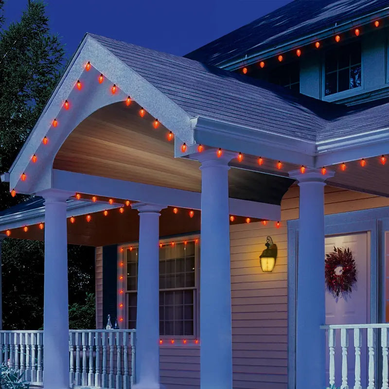 100-Count Red LED C9 Christmas Lights. 59.6¡ä Green Wire. Indoor/Outdoor - Holiday Time