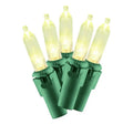 100-Count Warm White Mini LED Christmas Lights. 22.4 ft Green Wire. Indoor/Outdoor Decor