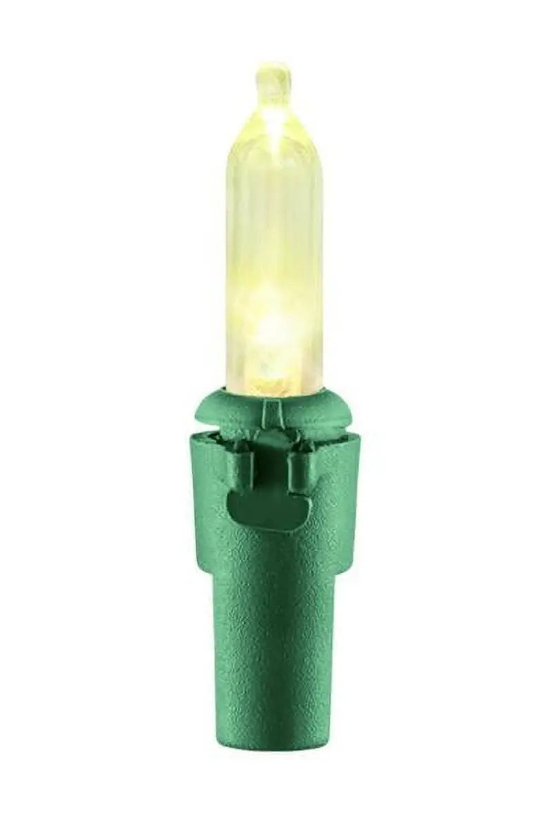 100-Count Warm White Mini LED Christmas Lights. 22.4 ft Green Wire. Indoor/Outdoor Decor