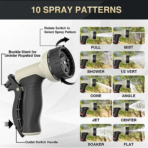 100-Foot Expandable Garden Hose ¨C Patented Nano-Rubber Design with 40-Layer Reinforced Construction