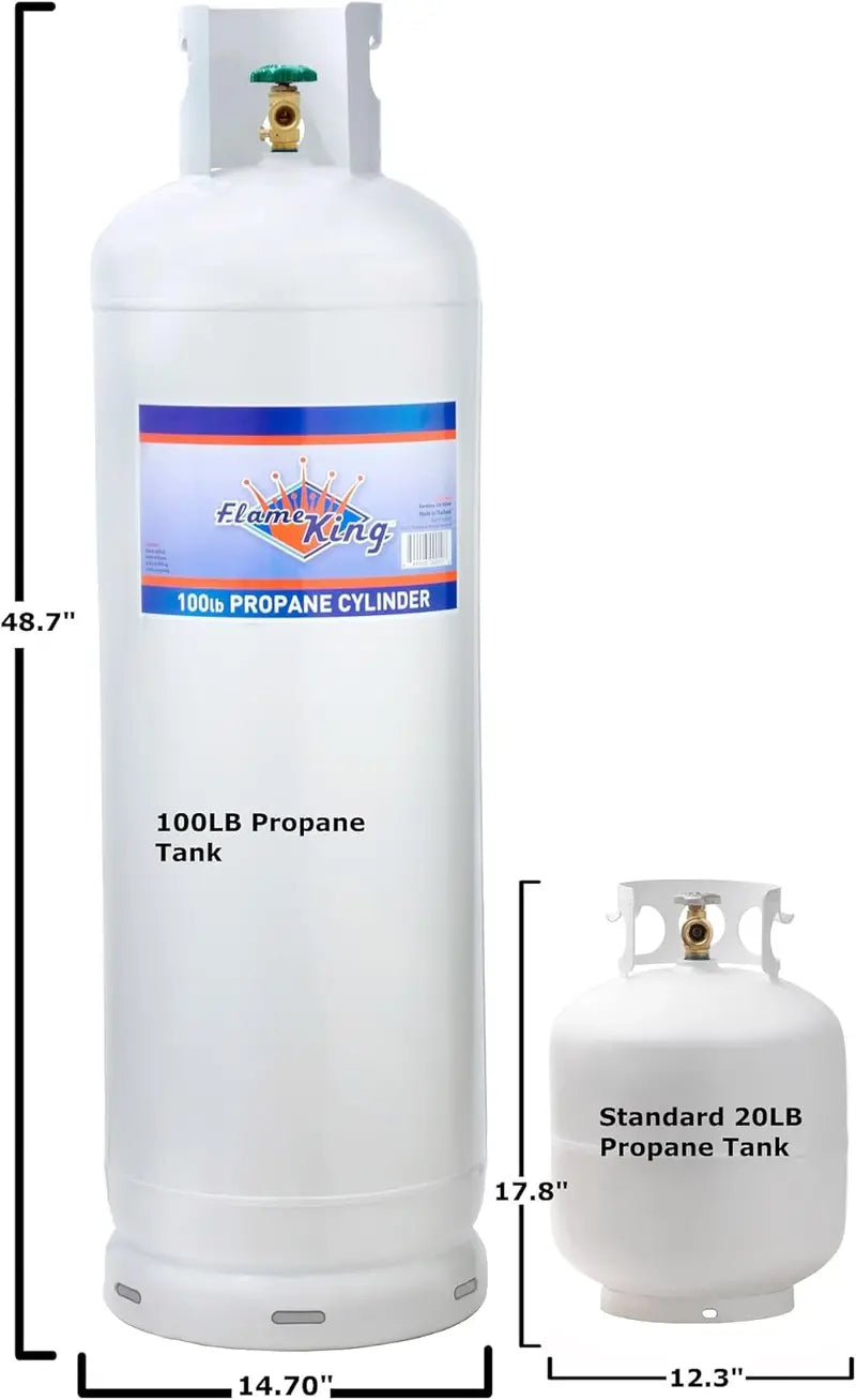 100-Lb Steel Propane Tank with POL Valve ¨C Industrial-Grade LP Cylinder