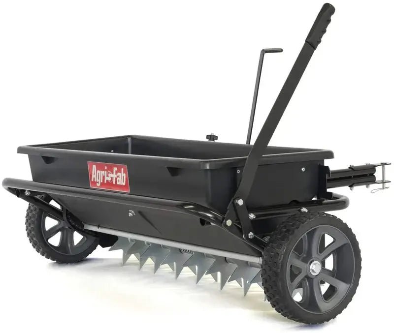 100-Lb Tow-Behind Lawn Spreader ¨C Seeder. Fertilizer &amp; Ice Melt Applicator for Tractors