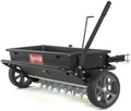 100-Lb Tow-Behind Spreader for Seed. Fertilizer. and Ice Melt ¨C Compatible with Lawn Tractors
