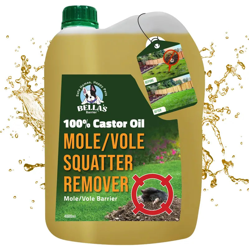 100% Pure Food-Grade Castor Oil ¨C Natural. Pet-Safe Mole &amp; Vole Repellent (1 Gallon)