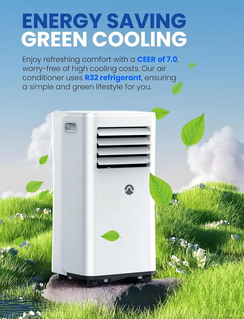 10.000 BTU 3-in-1 Portable Air Conditioner ¨C Cools Up to 450 Sq. Ft.. Digital Controls. Remote & Window Kit Included