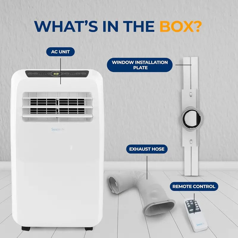 10.000 BTU Portable 4-in-1 AC Unit ¨C Quiet Cooling. Heating. Dehumidifying. and Fan Modes with Remote & Timer