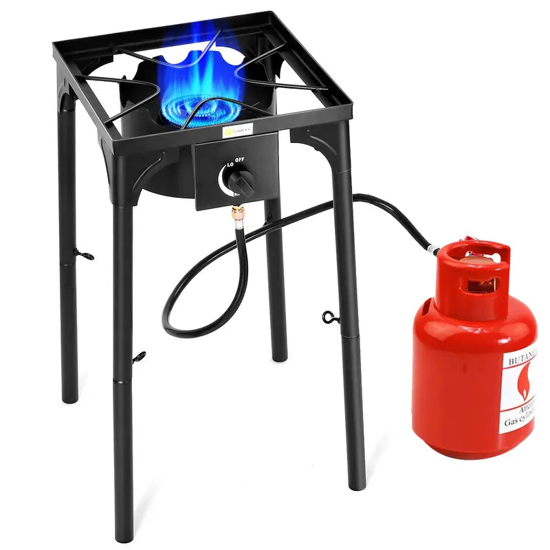 100.000 BTU Outdoor Propane Camp Stove ¨C High-Pressure Gas Cooking Station