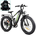 1000W Adult Electric Bike with 48V 17.5Ah Battery. 26″ Fat-Tire Full-Suspension E-Bike ¨C UL-Certified. 28 MPH. 60-Mile Range. 7-Speed Mountain &amp; Beach Ebike