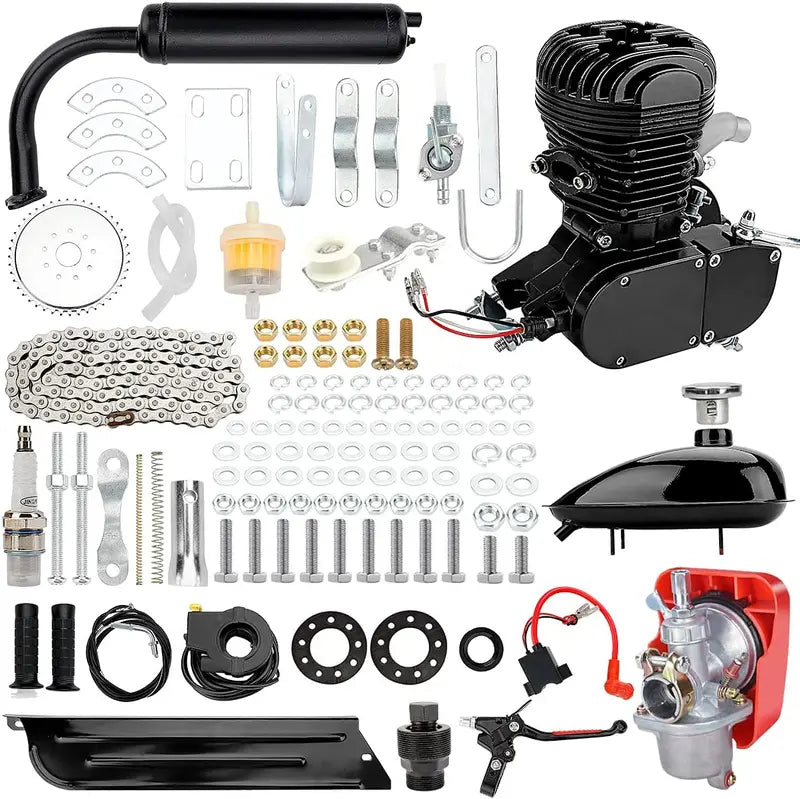 100cc 2-Stroke Bicycle Motor Kit ¨C DIY Gas Engine Conversion Kit for Standard Bikes (Air-Cooled. Black)