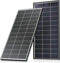 100W Bifacial Monocrystalline Solar Panels (2-Pack): 18BB High-Efficiency 12V/24V PV Modules for RVs. Boats & Off-Grid Use
