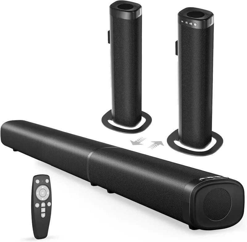 100W Bluetooth 5.3 Soundbar for Smart TVs ¨C Wireless Detachable Satellite Speakers