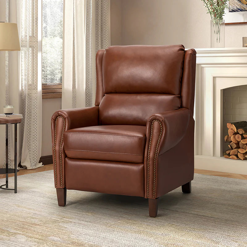 Rosaura 32.68 Wide Genuine Leather Manual Recliner