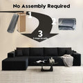 107.5-Inch L-Shaped Cloud Sectional ¨C Minimalist Deep-Seat Sofa. No Assembly Required