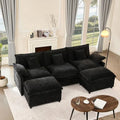 108-Inch U-Shaped Modular Cloud Sofa ¨C Plush Sectional Seating with Customizable Layouts