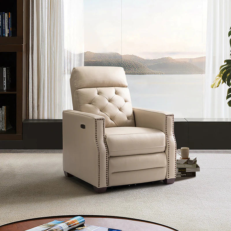 Carlota 31.5 Wide Genuine Leather Power Recliner