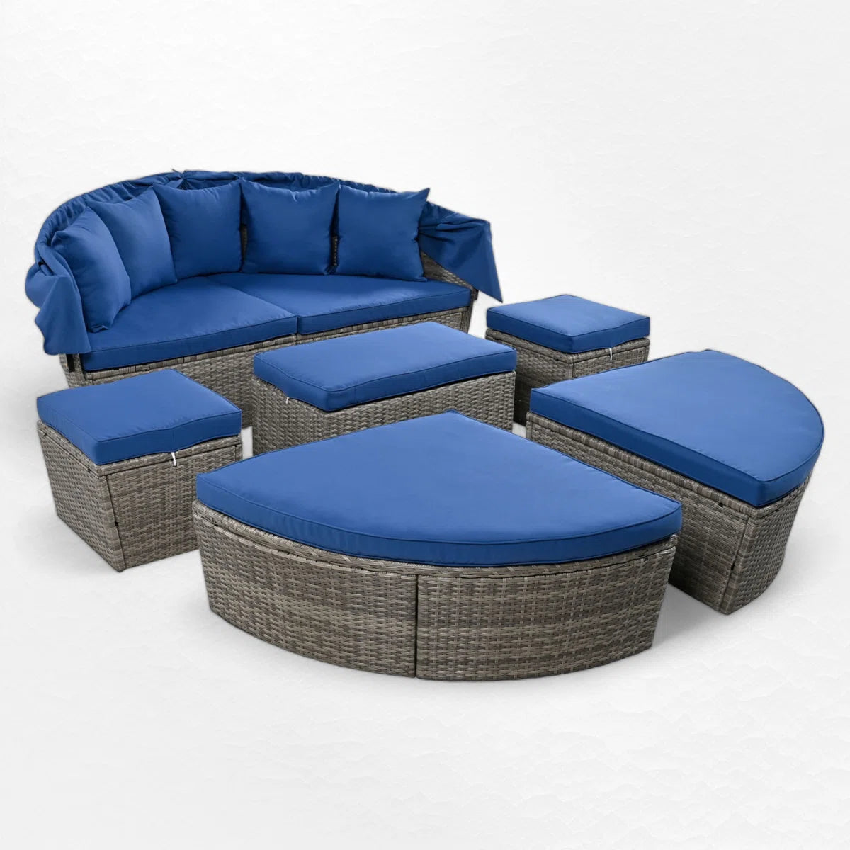 Joscelin 66.1'' Polyethylene (PE) Wicker Outdoor Patio Daybed