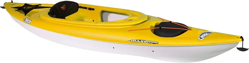 10ft Pelican Maxim 100X Lightweight Sit-In Kayak for One Person - Storage &amp; Comfort Features