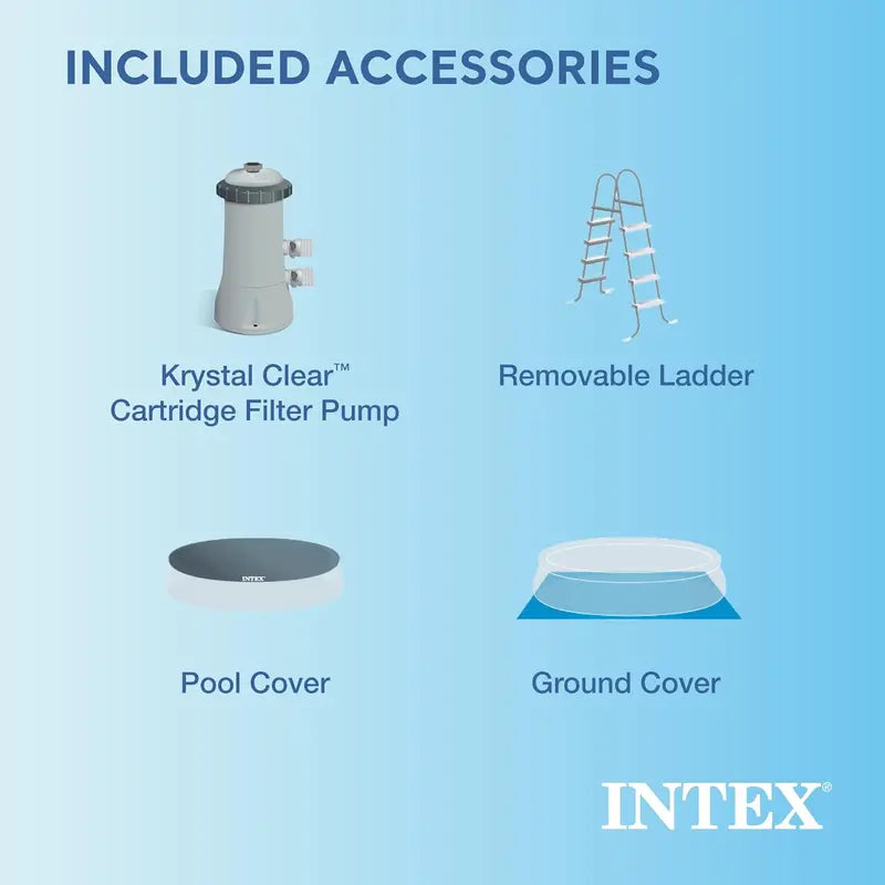 10ft Round Inflatable Swimming Pool ¨C 1018-Gallon Capacity. 30in Depth. Includes 530 GPH Filter Pump & Puncture-Resistant Vinyl