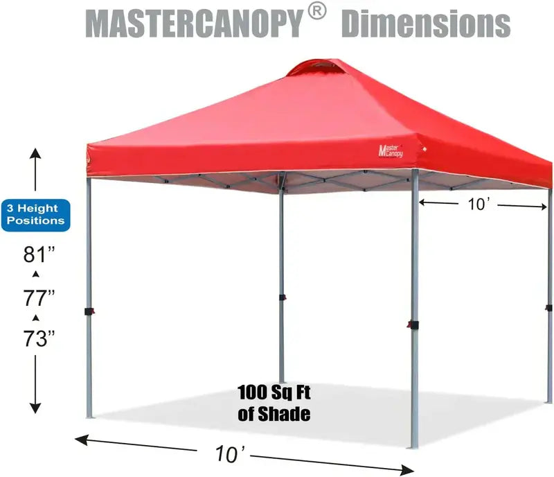 10¡Á10 Black Pop-Up Canopy Tent ¨C Durable Instant Shelter with Roller Bag for Transport