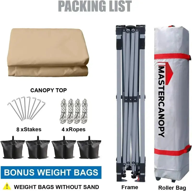 10¡Á10 Black Pop-Up Canopy Tent ¨C Durable Instant Shelter with Roller Bag for Transport